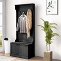 Entryway Hall Tree with Coat Rack and Sitting Bench — product image 3