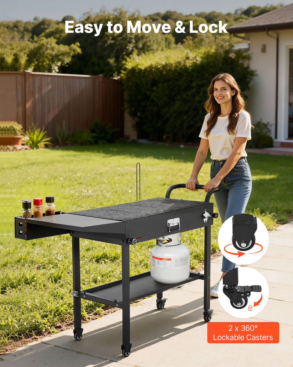 Outdoor Grill Cart — 31.0 X 17.0 Inch Tabletop Size Grilling Table — product image 1