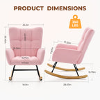 Swing Chair, Made Of Teddy Fabric, Equipped With A High Backrest And A Seat With A Cushion. — product image 2