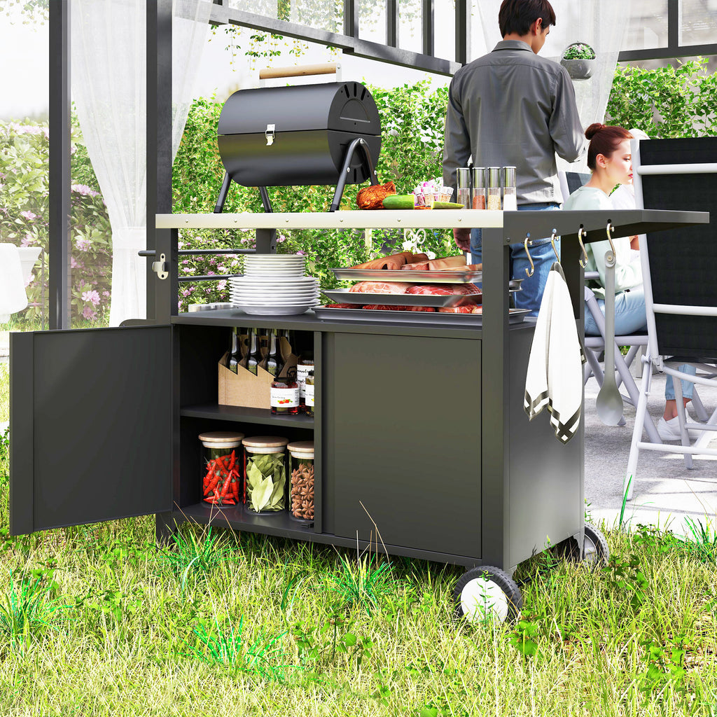 Outdoor Grill Cart Table with Stainless Steel Top — product image 3