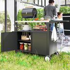 Outdoor Grill Cart Table with Stainless Steel Top — product image 3