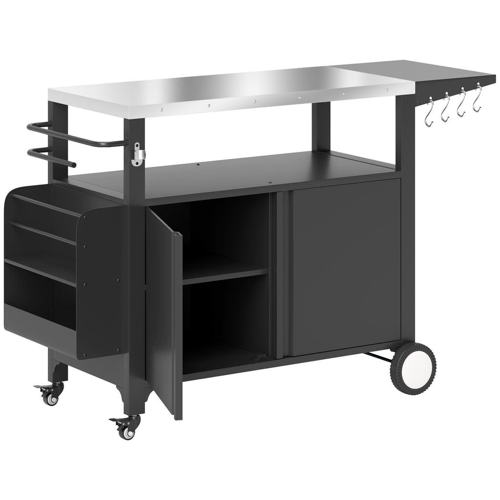 Outdoor Grill Cart Table with Stainless Steel Top — product image 1