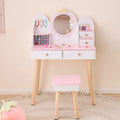 White and Pink Crown Element — MDF + Particleboard + Solid Wood Legs — product image 1
