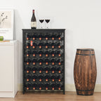 42 Bottle 7-Tier Modular Wine Rack Bamboo Wood Display Shelf with Tabletop — product image 1