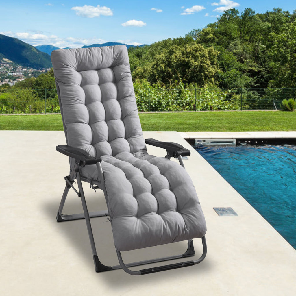 67x22in OR 71x22in Size Options Chaise Lounger Cushion Recliner Rocking Chair Sofa Mat Deck Chair Cushion — product image 1