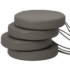 Patio Chair Cushions Set of 4 Round Seat Cushions for Dining Bistro Chairs Machine Washable, 15" x 15" x 3", Dark Gray — product image 1