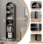 Narrow Arched Bookshelf — 6-Tier Metal Arch Bookcase — product image 3