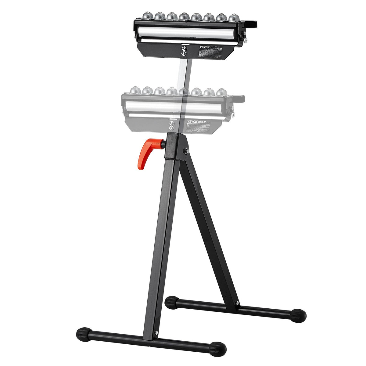 Roller Stand, 300 Lb Load Capacity, 26.8-42.5 In Adjustable Height, Folding Heavy Duty With 11.5 Inch Polished Multi-directional Roller Head, For Table Saw Outfeed Woodworking Extension Support — product image 1