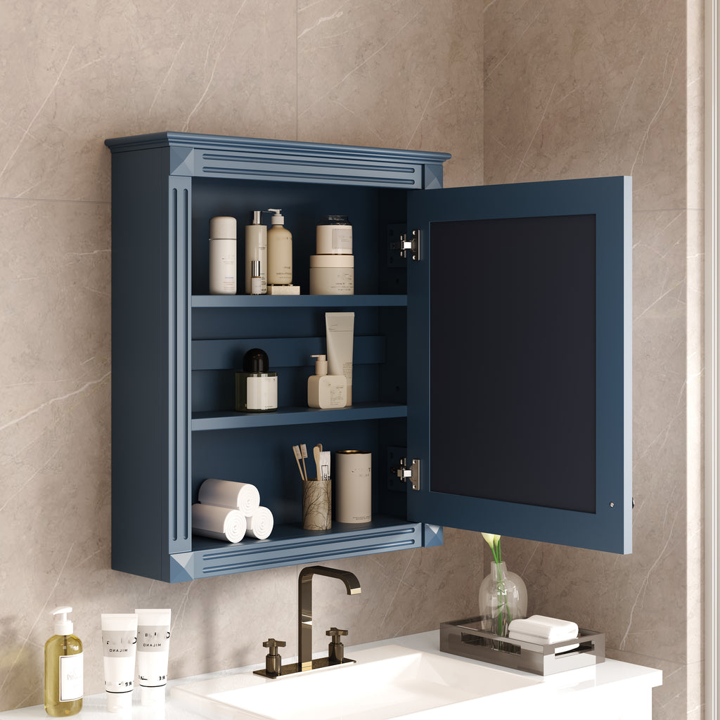 24x 27 Wall Mounted Bathroom Storage Cabinet with Mirror — product image 2