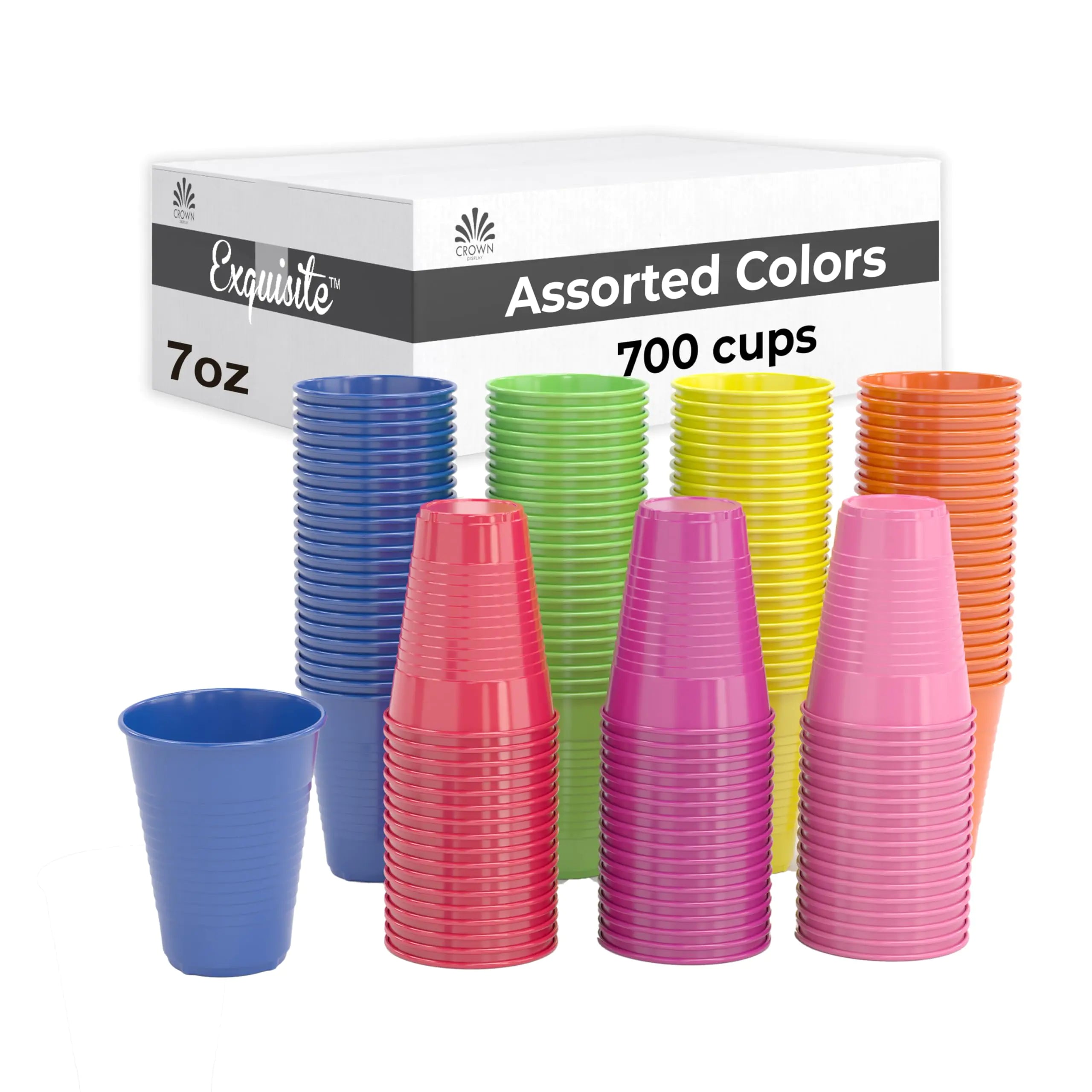 Exquisite 700 Multi-Color 7oz Party Cups
