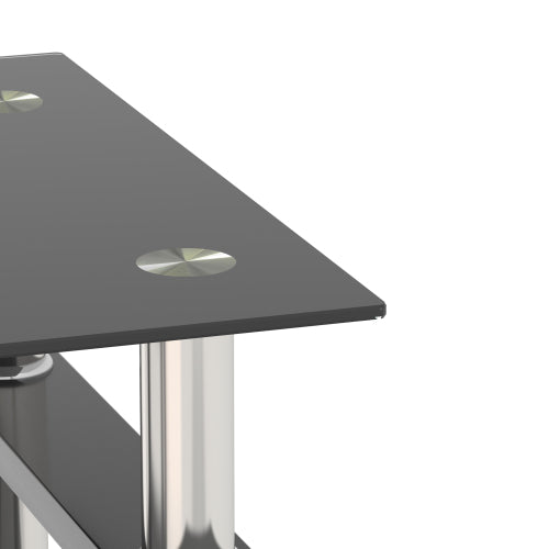 Set of 2 — Modern Tempered Glass Tea Table Coffee Table End Table — product image 3
