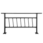 VEVOR Outdoor Stair Railing, Fits For 1-5 Steps Transitional Wrought Iron Handrail, Adjustable Exterior Stair Railing With Fence, Handrails For Concrete Steps With Installation Kit, Matte Black — product image 2