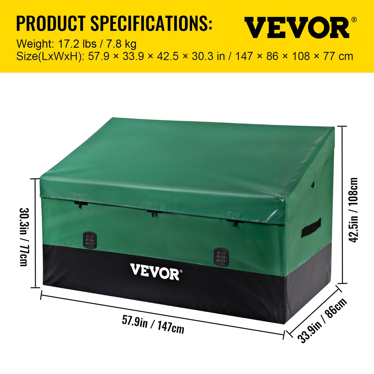 Outdoor Storage Box Patio Deck Box 230 Gallon Waterproof PE Tarpaulin — product image 1