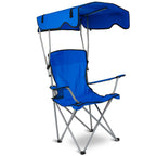 1Pc Foldable Camping Chair With Canopy Cup Holder 330LBS Max Load Folded As A Carry Bag Fedex Shipping — product image 1
