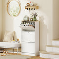 Modern Shoe Storage Cabinet with 3 Flip Drawers and Adjustable Shelves for 12-18 — product image 3