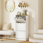 Modern Shoe Storage Cabinet with 3 Flip Drawers and Adjustable Shelves for 12-18 — product image 3