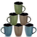 SEDEME 12oz Ceramic Coffee Mug Set - 6 Pack