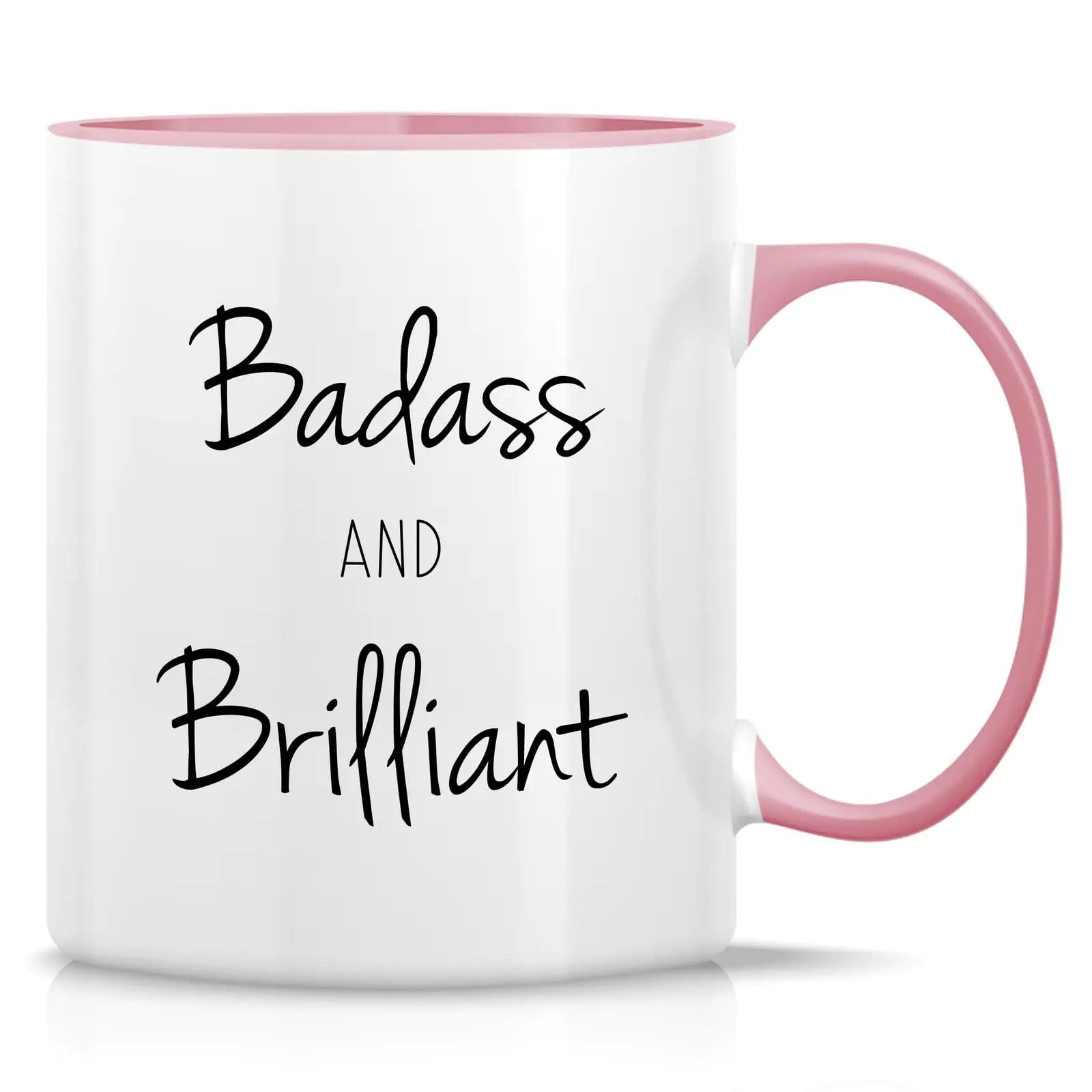 Retreez Girl Boss Sarcasm Mug - Brilliant Badass Feminist 11 Oz Ceramic Coffee Mug - Motivational Gifts in Stylish Pink & White