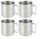 Falafale 22oz Outdoor Stainless Steel Mug Set with Folding Handles