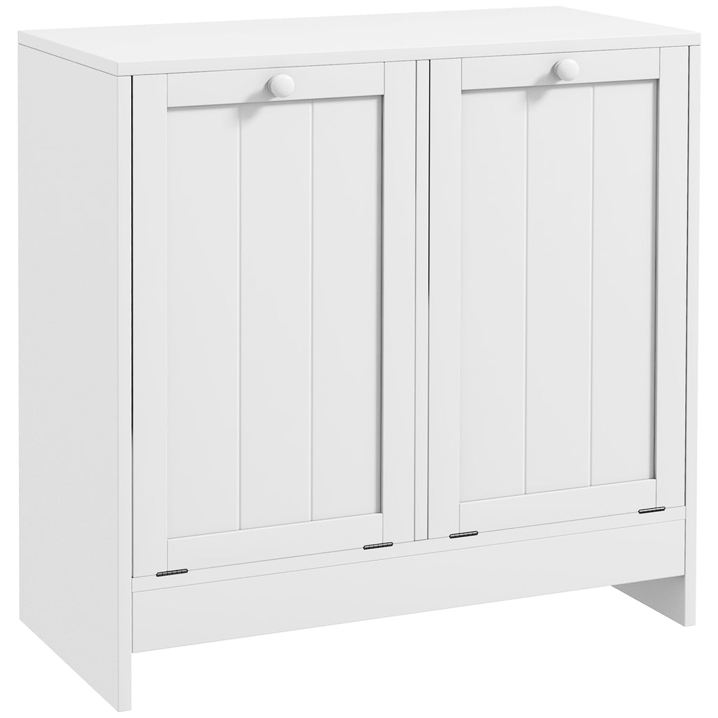 Tilt-Out Laundry Storage Cabinet with 2 Compartment Hampers — product image 1