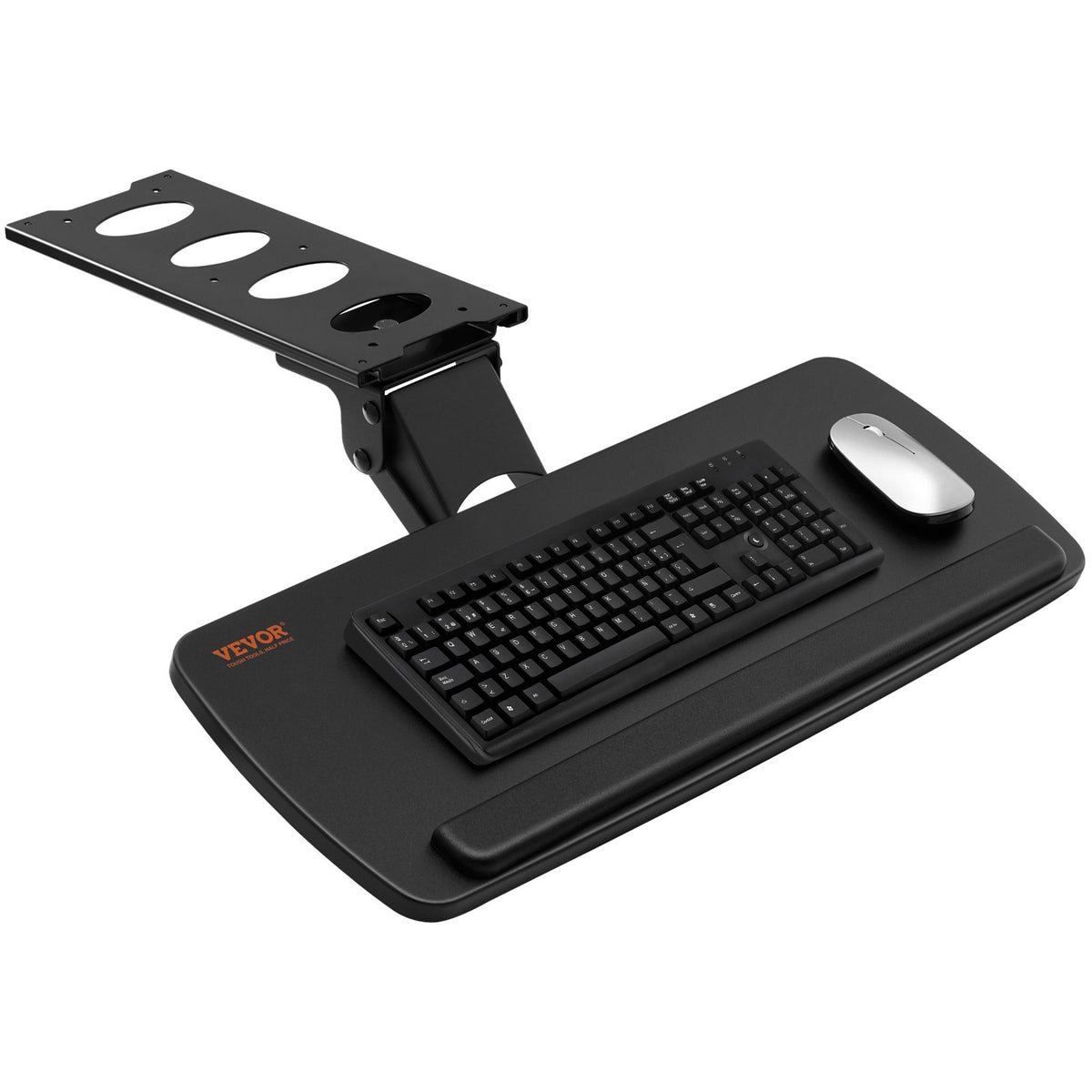 Keyboard Tray Under Desk Adjustable Height, Height And Angle Adjustable Under Desk Keyboard Tray Slide Out, Large 25x9.8 Inch Keyboard Holder Under Desk For Typing In Home, Office Work — product image 1