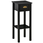 2-Tier Side Table with Drawer Shelf, End Table for Living Room Hallway, Black — product image 1