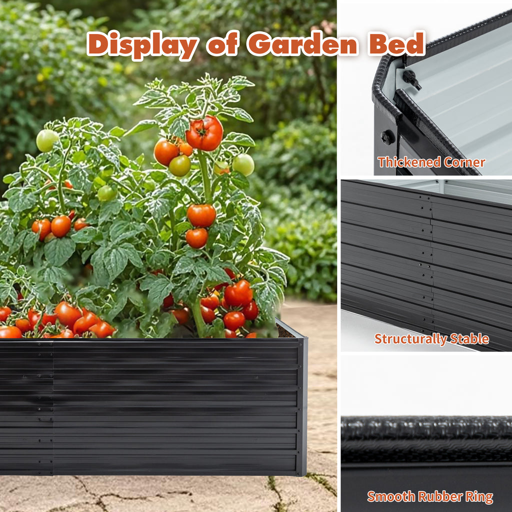 2-Pack 6x3x2 Ft Galvanized Metal Raised Garden Beds — product image 2