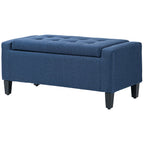 Upholstered Storage Ottoman Bench — Button Tufted Ottoman with Hidden Storage — product image 1