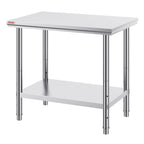 Stainless Steel Prep Table — 35 X 24 X 31 Inch — product image 1