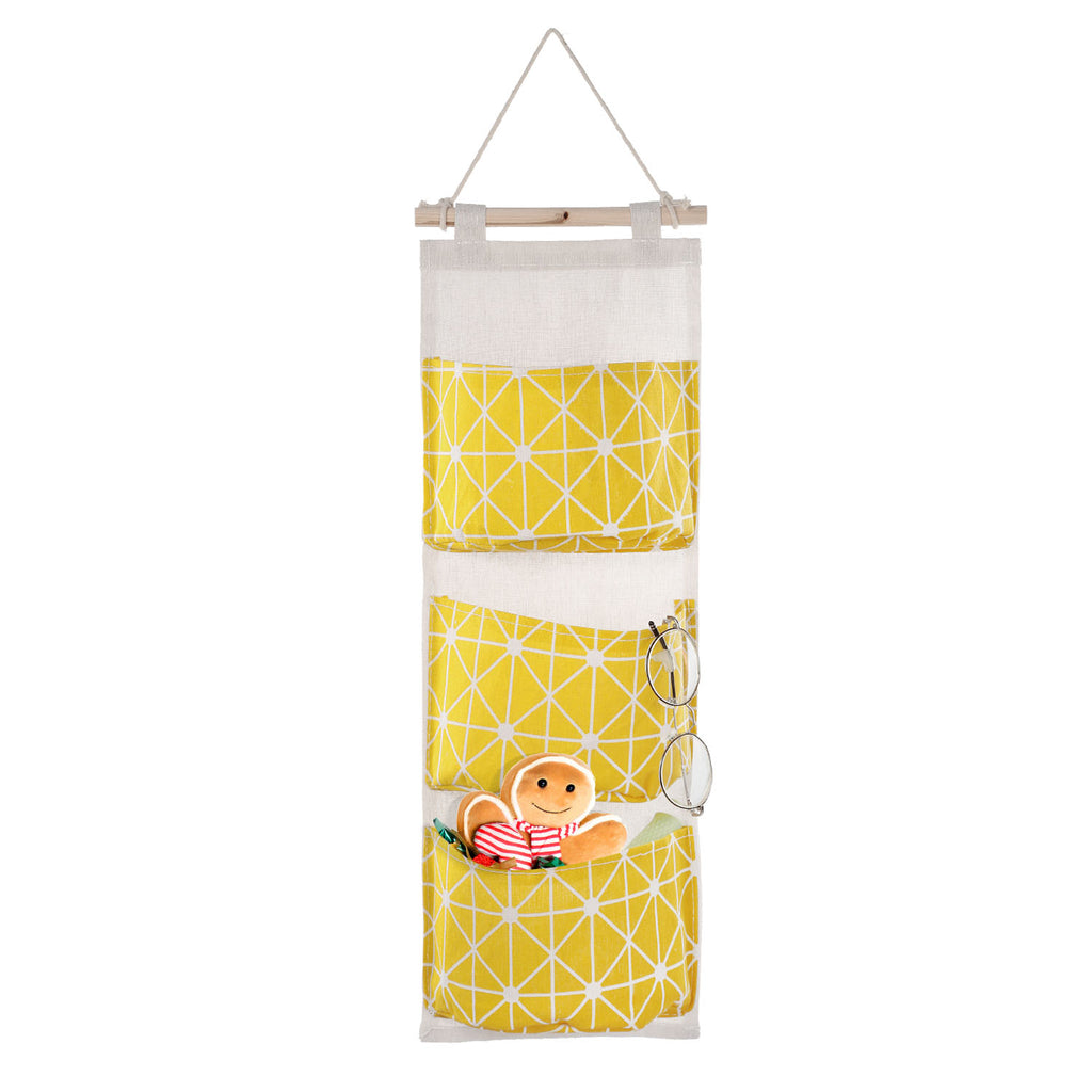 1pc Wall Mounted Storage Bag Door Closet Hanging Storage Bag Organizer Waterproof 3 Pockets — product image 2