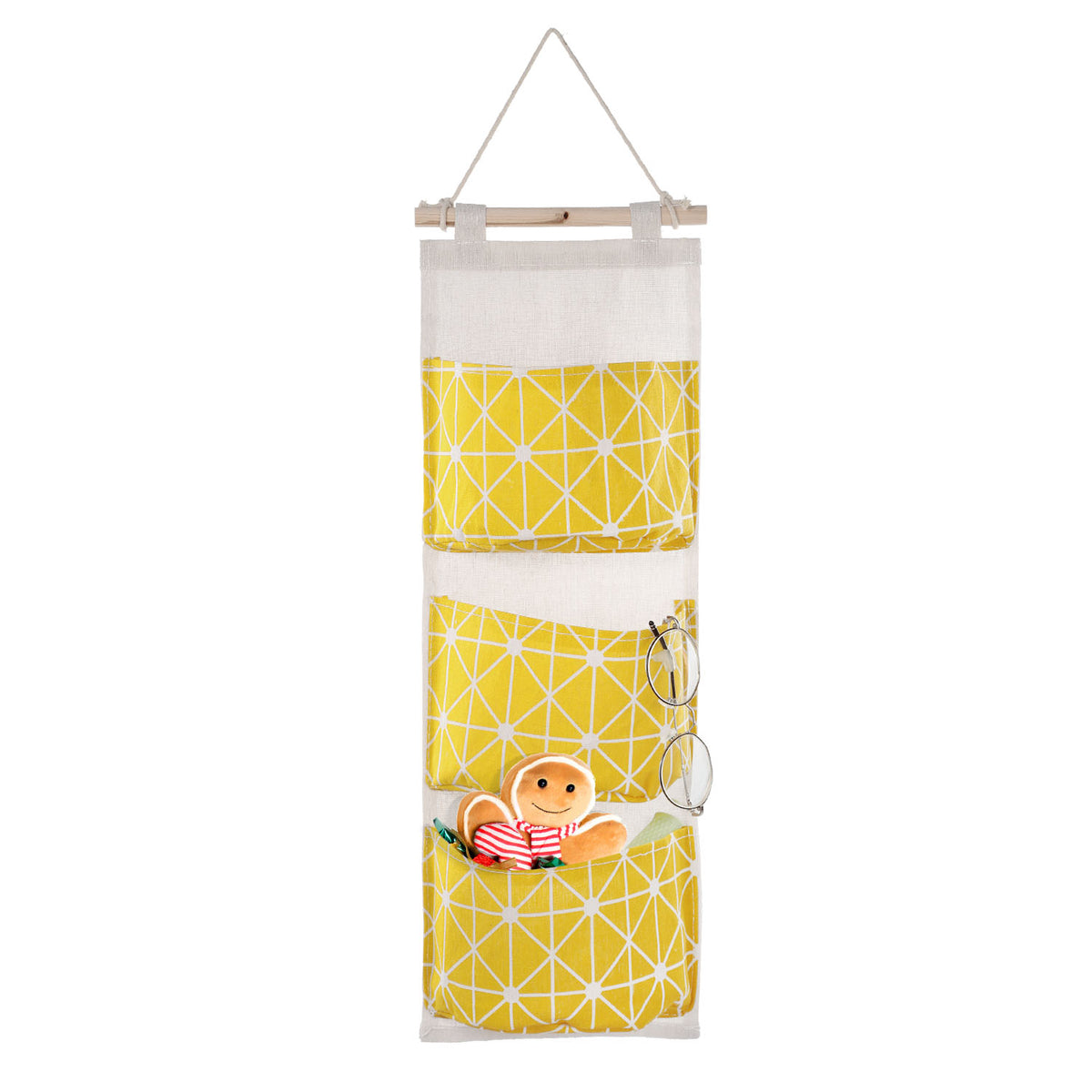 1pc Wall Mounted Storage Bag Door Closet Hanging Storage Bag Organizer Waterproof 3 Pockets — product image 2