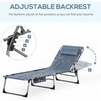 Padded Folding Chaise Lounge Chair — product image 3
