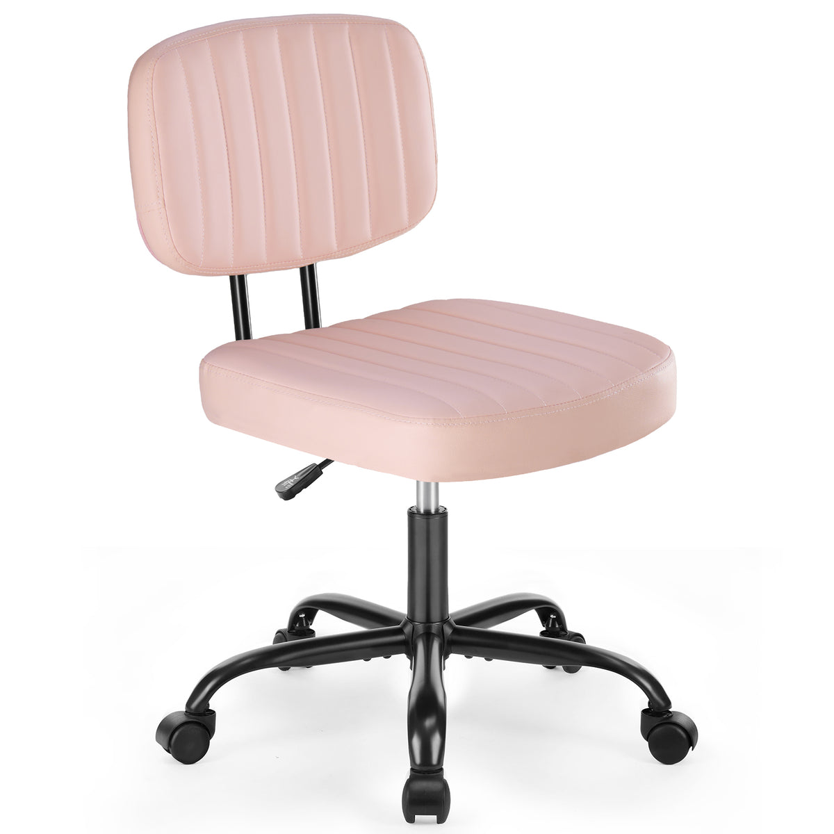 A Small Office Chair With A Low Back Support, A Height-adjustable Work Chair, And Equipped With 360-degree Rotating Wheels — product image 2