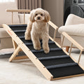 Dog Ramp, Folding Pet Ramp For Bed, Adjustable Dog Ramp For Small, Large, Old Dogs & Cats, Wooden Pet Ramp With 47.2' Long Ramp, Adjustable From 13.8' To 27.6', Suitable For Couch, Sofa, Car — product image 1
