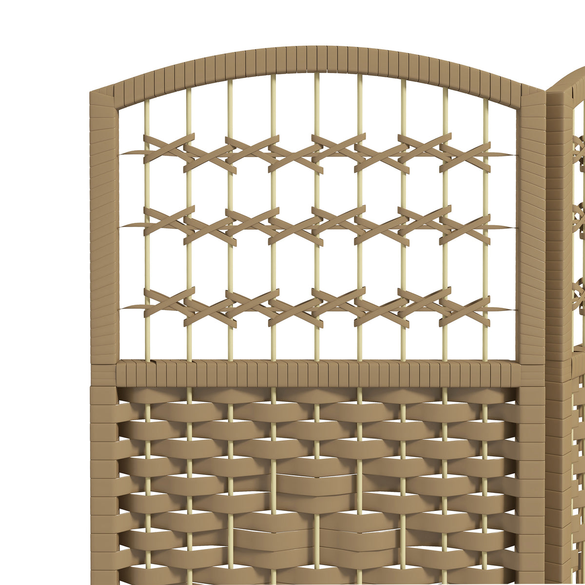 3 Panel Folding Room Divider Portable Privacy Screen Wave Fiber Room Partition — product image 3