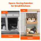 Pull Out Cabinet Organizer Soft Close Slide Out Shelf Wood Drawer 14'W X 21'D — product image 2