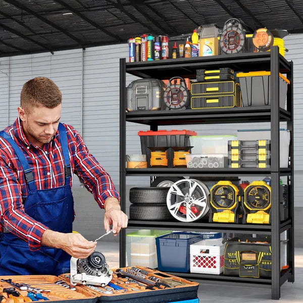 5-Tier Metal Storage Shelving — Industrial Utility Rack — product image 2