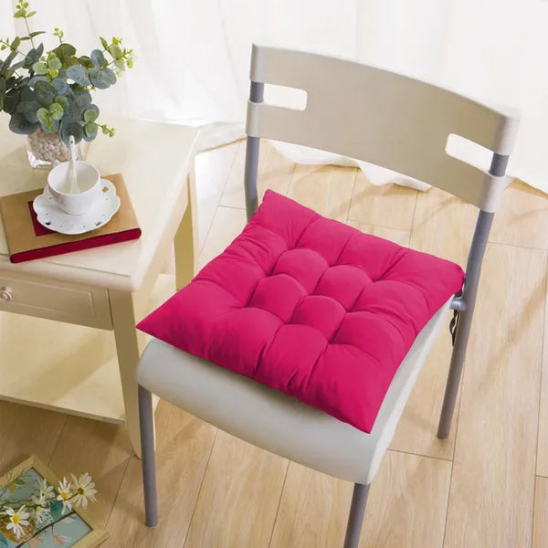 4Pcs Chair Cushion Pads Pillow 17.72x17.72x2.37in Soft Tie On Square Sitting Mats For Home Office Car Sitting Travel Thickened — product image 3