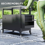Outdoor Grill Cart Table with Stainless Steel Top — product image 2