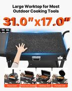 Outdoor Grill Cart — 31.0 X 17.0 Inch Tabletop Size Grilling Table — product image 2