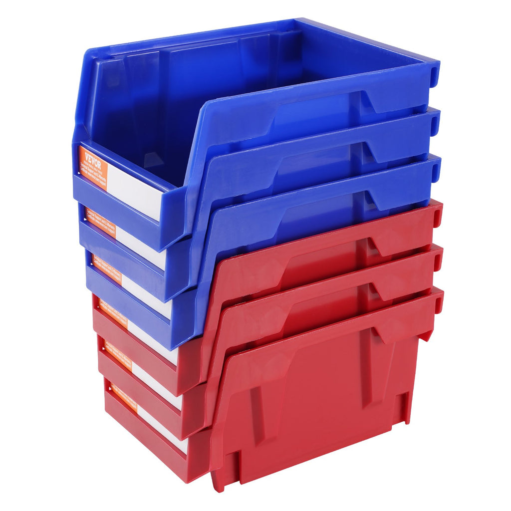 Plastic Storage Bin,Hanging Stackable Storage Organizer Bin, Blue Red, 24-Pack, Heavy Duty Stacking Containers For Closet, Kitchen, Office, Or Pantry Organization — product image 1