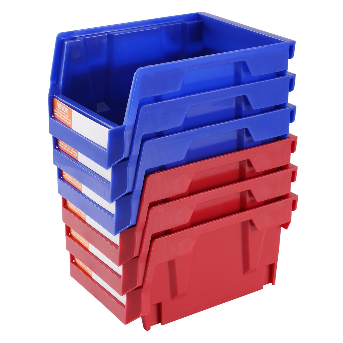 Plastic Storage Bin,Hanging Stackable Storage Organizer Bin, Blue Red, 24-Pack, Heavy Duty Stacking Containers For Closet, Kitchen, Office, Or Pantry Organization — product image 1
