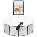 Metal Material, Foldable Pet Fence With A Door, Suitable For Small, Medium And Large-sized Dogs Outdoors — product image 2