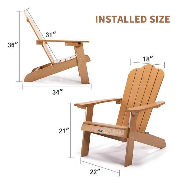 Tale Adirondack Chair Backyard Outdoor Furniture Painted Seating with Cup Holder — product image 2