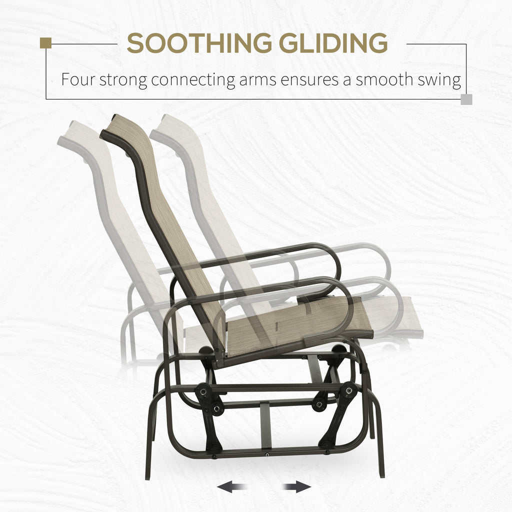 Gliding Lounger Chair — Single Rocker with Lightweight Metal & Mesh Construction — product image 2