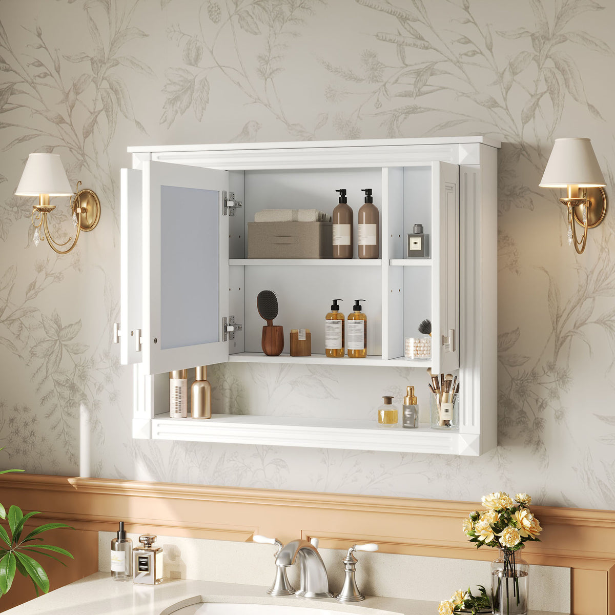 35inch Bathroom Wall Cabinet with Mirror — product image 3