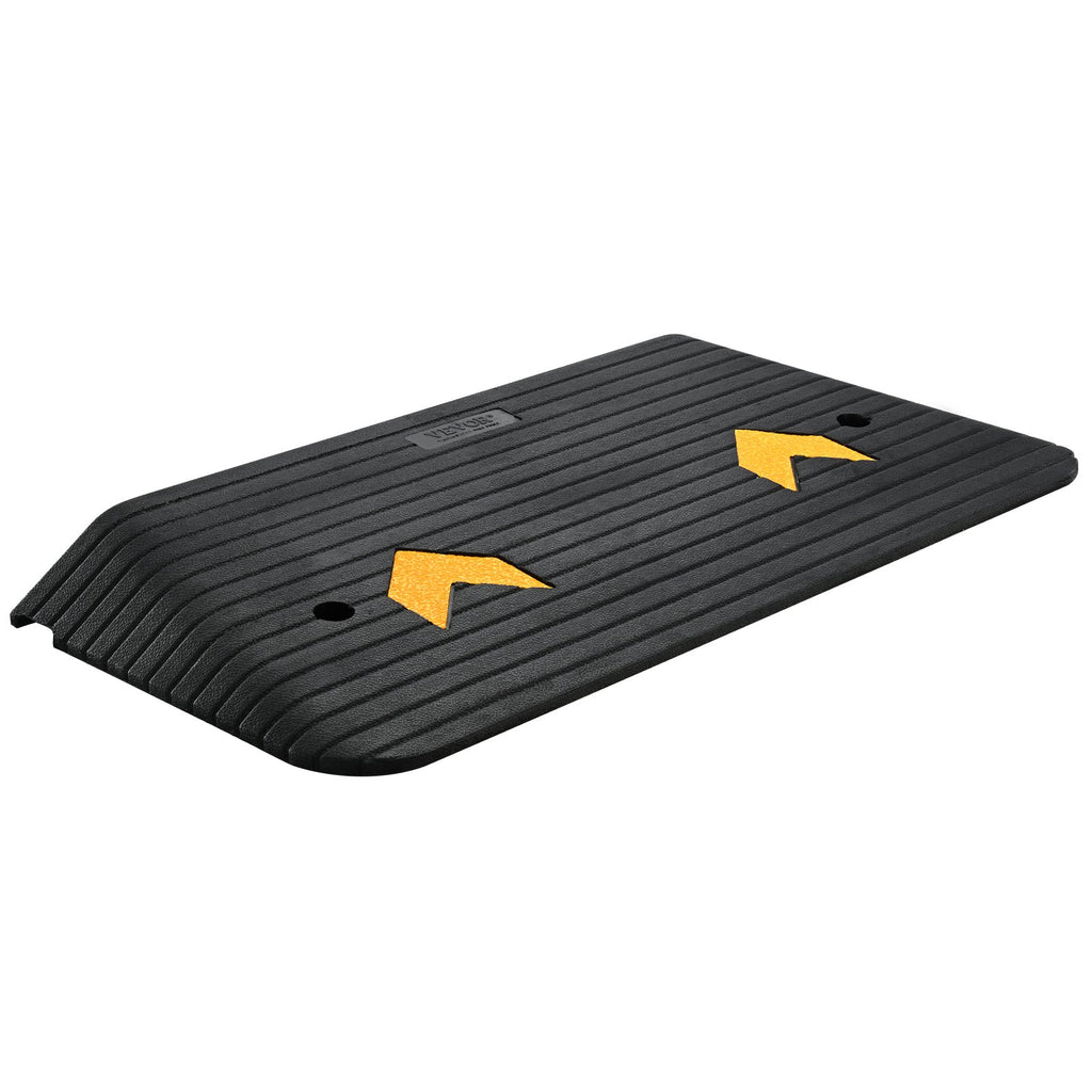 VEVOR Upgraded Rubber Threshold Ramp,Rise Door Ramp With 1 Channel, Natural Rubber Car Ramp With Non-Slip Textured Surface, 33069 Lbs Load Capacity Curb Ramp For Wheelchair And Scooter — product image 1