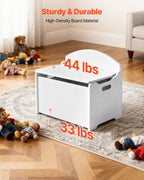 Kids Storage Bench — Wooden Toy Box Chest with Backrest — product image 3