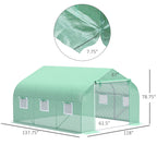 Walk In Tunnel Greenhouse, Portable Outdoor Plant House with Roll Up Doors — product image 2