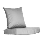 Outdoor chair cushion set styled on patio seating